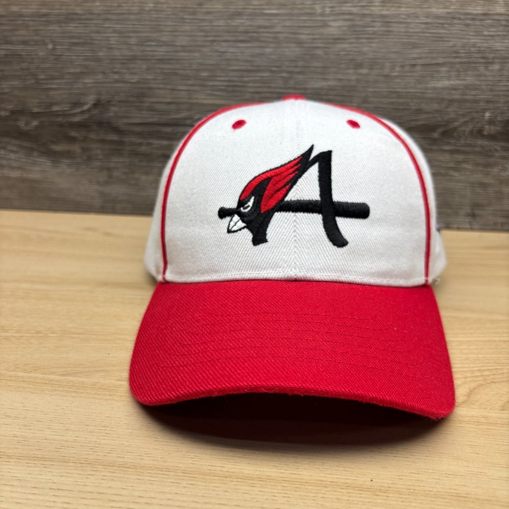 Allentown Cardinals Hat Cap Strap Back White Red MiLB Baseball Melonwear Mens